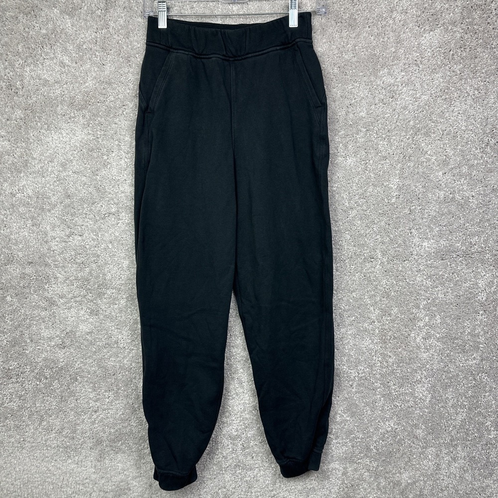 Lululemon Relaxed High Rise Jogger Pants Black Size 2 LW5DP9S